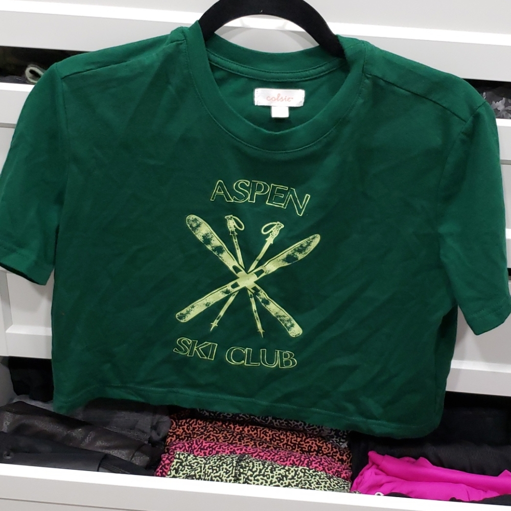 Aspen ski club crop top